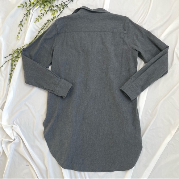 Frank & Eileen Grayson Cotton Oversized Long Length Flannel Button Front Shirt - Picture 8 of 10